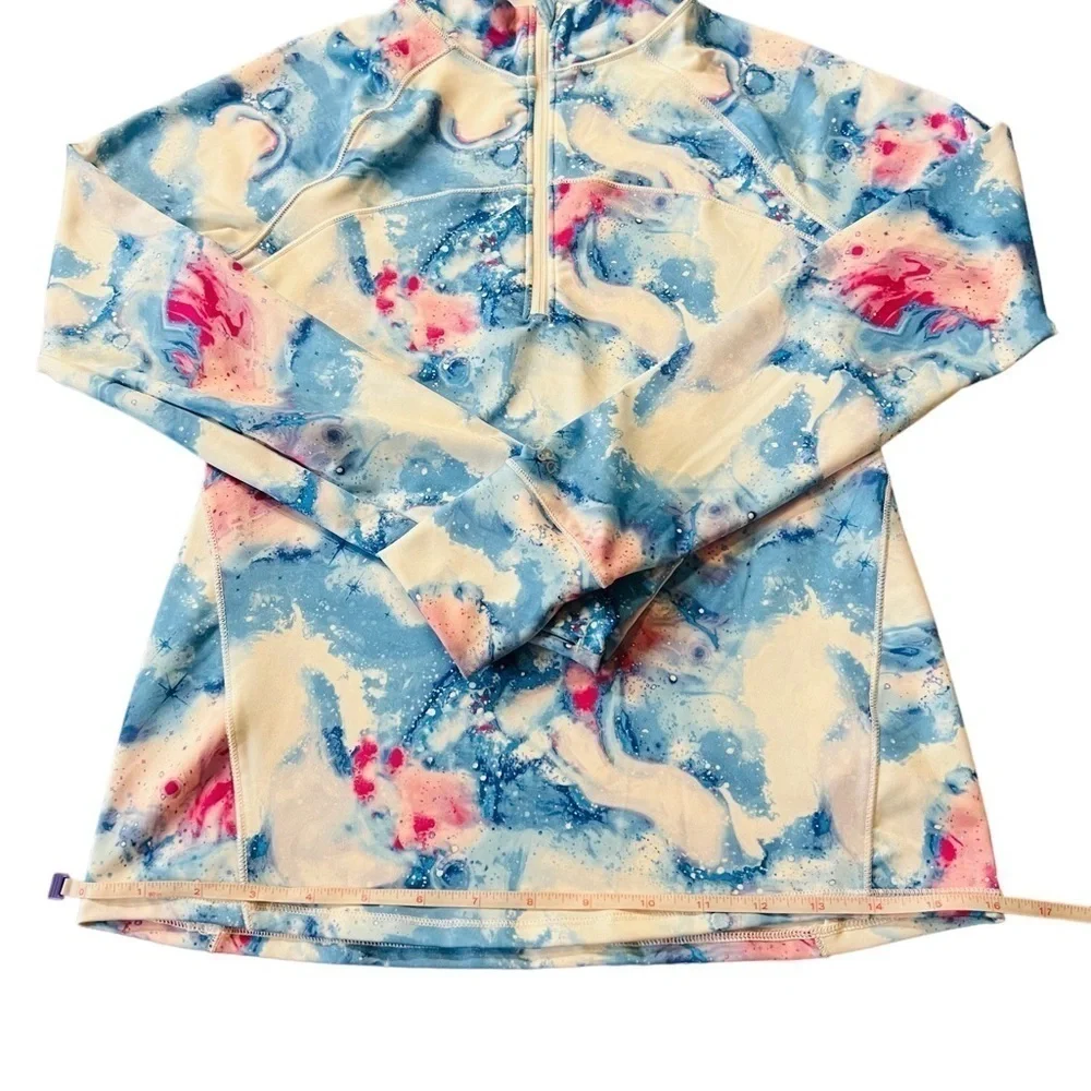 DSG GIRLS COLORFUL 1/4 ZIP PULLOVER ATHLETIC JACKET SIZE LARGE